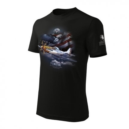 T-shirt with aircraft P-51 MUSTANG  XXL